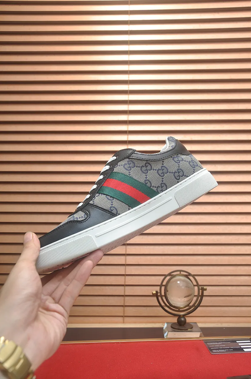 Men's men's shoes💰440💶[GUCCI] official website 1:1 men's sports shoes are now on the market. They are made of original fabric + water-dyed sheepskin lining, plus the official website original 1:1 comfortable outsole. Fashionable and versatile, super comfortable and breathable. Standard shoe size 38/45 (custom-made size 45 is non-refundable)